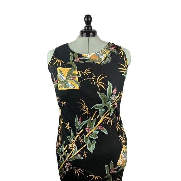The Hawaiian Original Black Sleeveless Tropical Maxi Dress XL - Picture 4 of 5